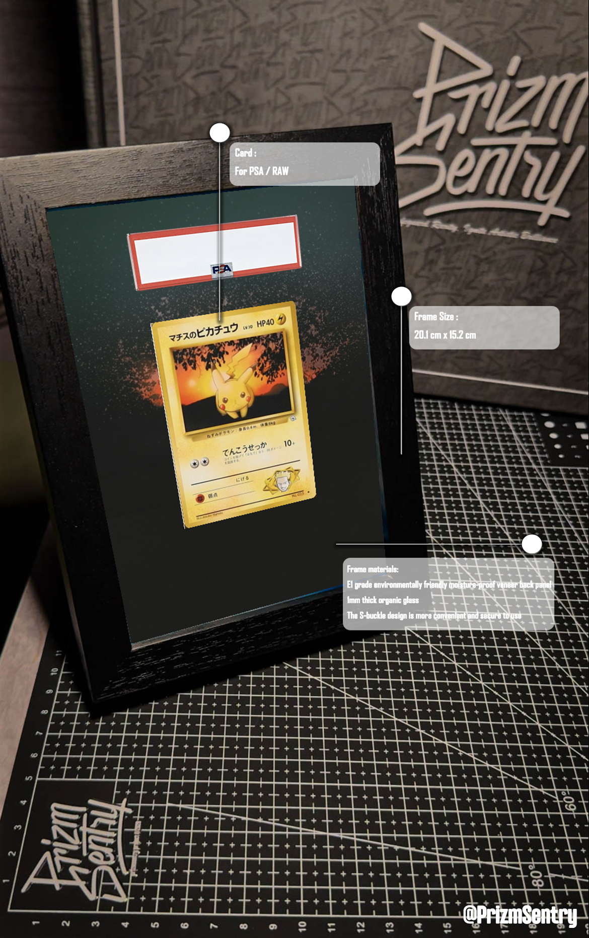 0007-1998 POKEMON JAPANESE GYM #25 LT. SURGE'S PIKACHU LV.10 Art Frame