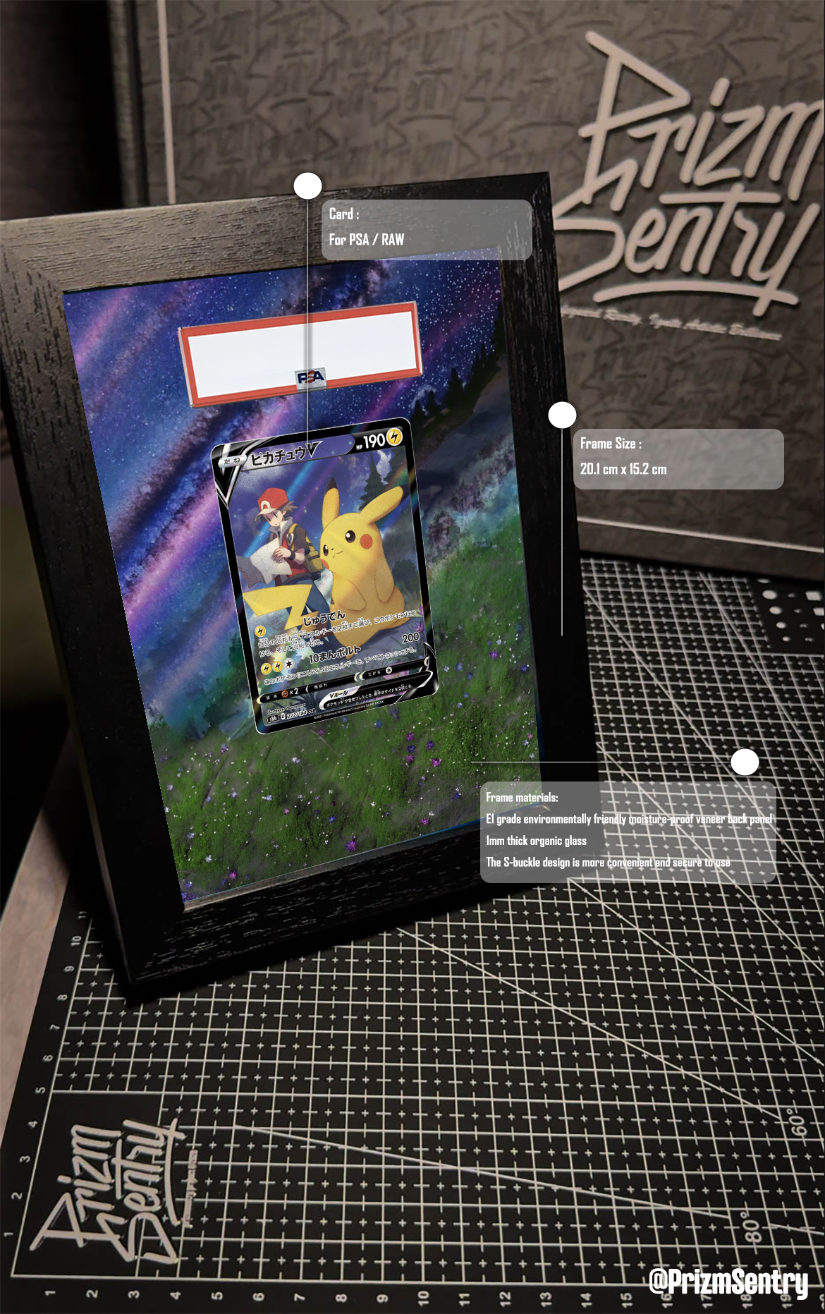 0008-Pokémon Pikachu V S8b Vmax Climax Character Super Rare Holo 222/184  Art Frame