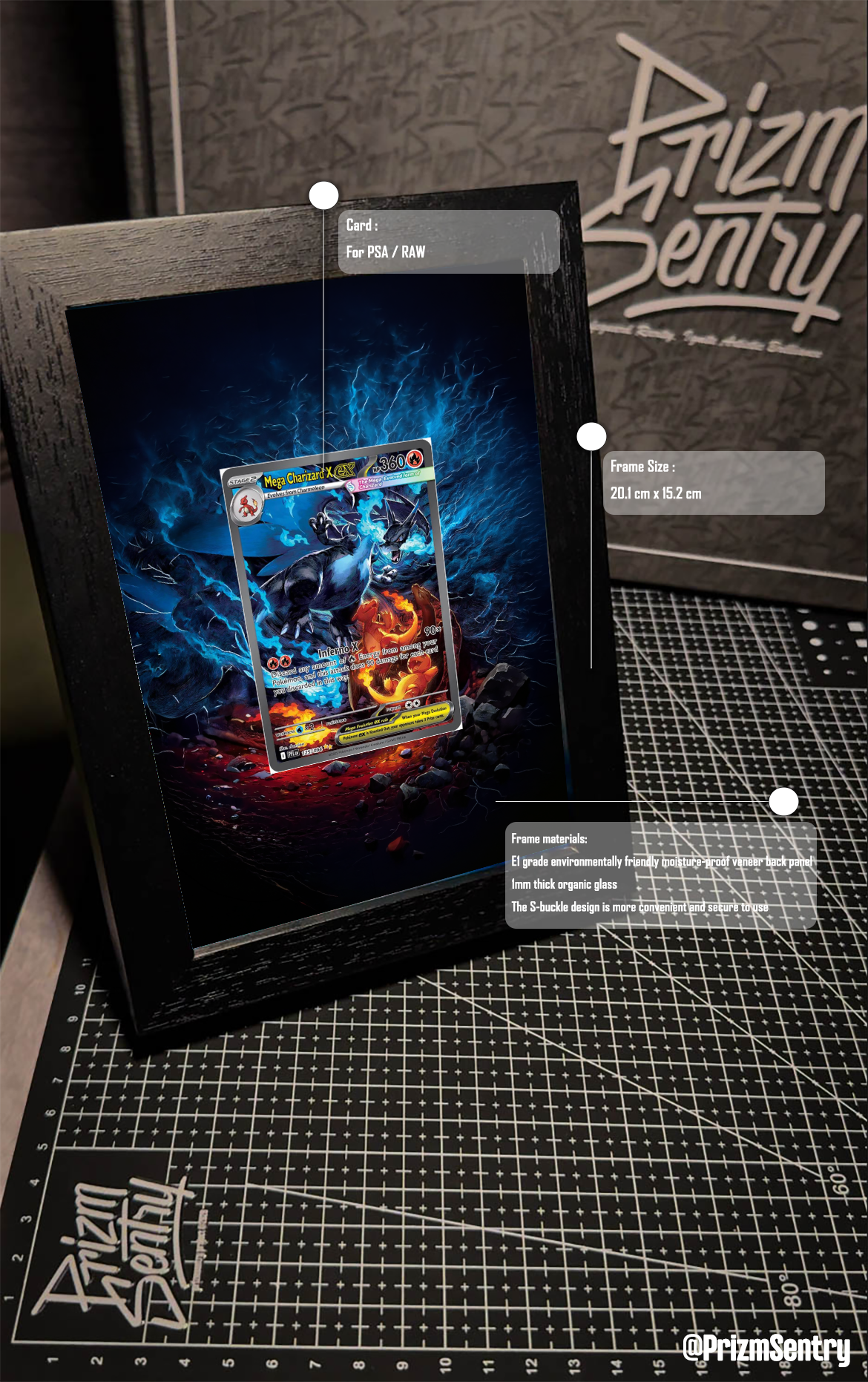0010-MEGA Charizard X ex SAR [M2 110/080](Expansion Pack "Inferno X")  Art Frame