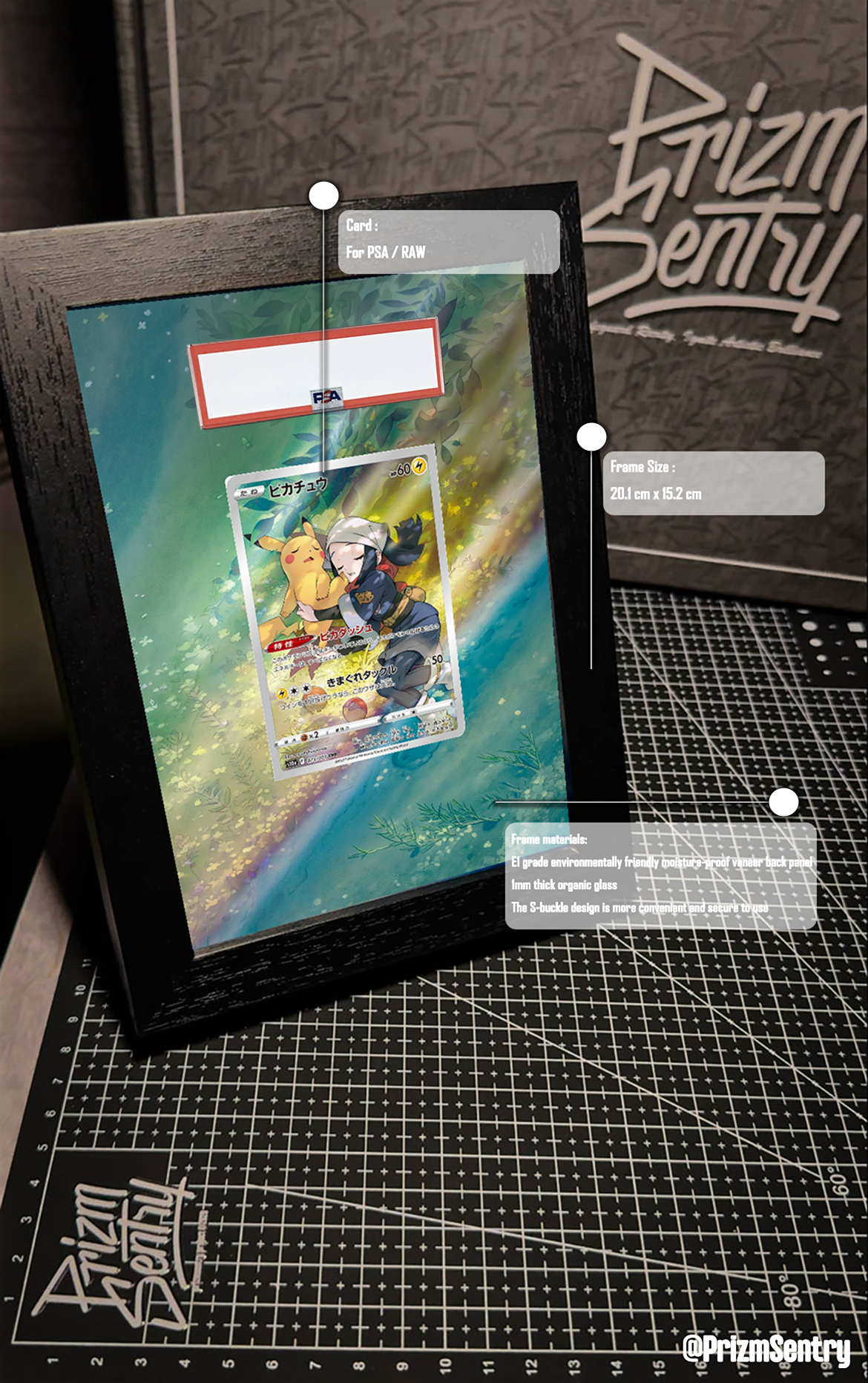 0017-Pikachu CHR 073/071 S10a Dark Phantasma  Art Frame